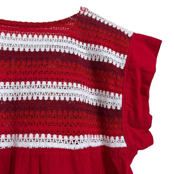 Vintage Red Mexican Embroidered Top Size Xl - Picture 10 of 10